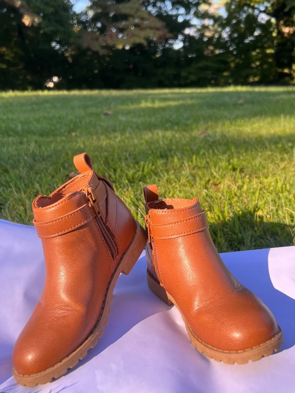 Toddlers Tan Ankle Boots - Classic Chelsea Style - Toddler Size 9
